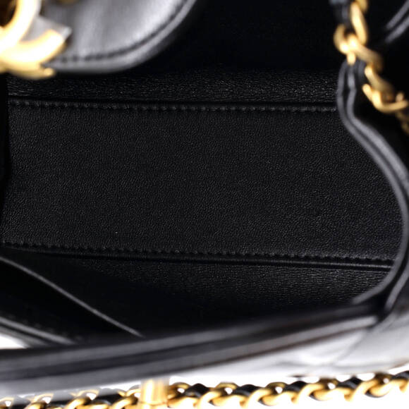 Chanel Mini Kelly Top Handle Shopping Bag Quilted Shiny Aged Calfskin - Picture 5 of 5